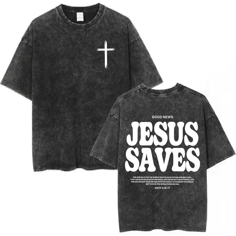 Salvation Jesus Paid It All T shirt Christian Bible Verse Mens Women Clothing Vintage Washed Tshirt Casual Cotton Tshirts Tops