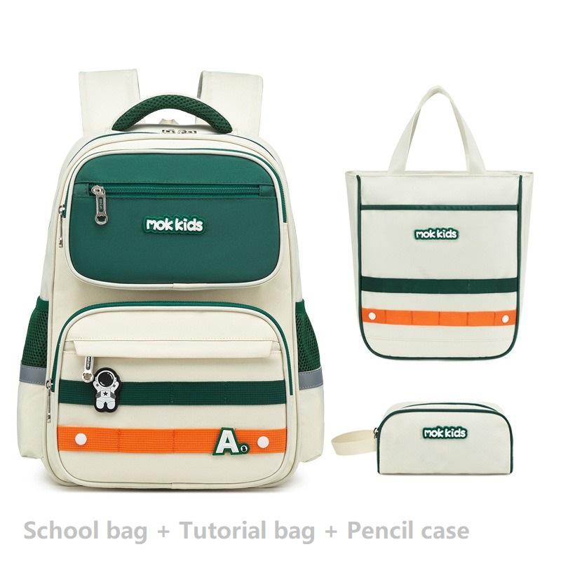 

Рюкзак из трех частей для учеников начальной школы для снижения нагрузки и защиты позвоночника 30*22*41CM зелёный