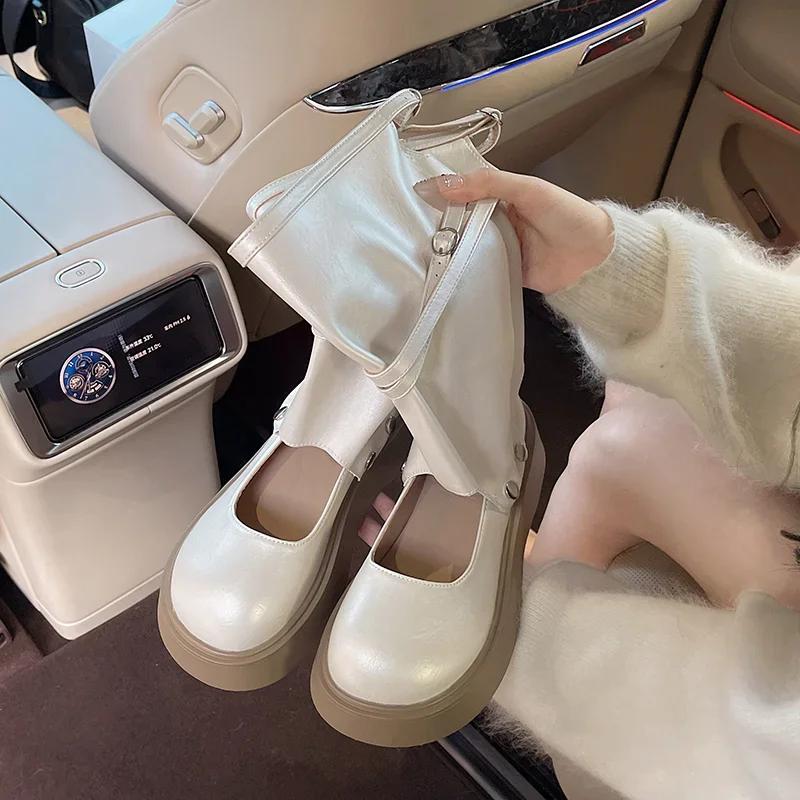 Women Cool Boots Sandals Mid Calf Flats Platform Shoes Summer New 2025 Trend Casual Woman Sandals Brand Zapatillas Mujer