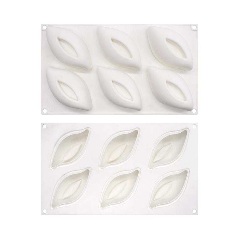 6-Cavity Pea Pod Silicone Mold - Bud Petal Mousse Cake Chocolate DIY Baking Decoration Tool
