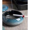 5.7 "windproof Large Ashtray with Cover, Ceramic Ashtray, Indoor Ashtray, Outdoor Ashtray, Gift Box packagingBlue   -Yx