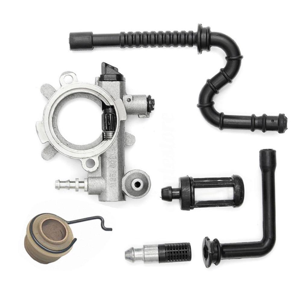 Fuel System Oil Pump Filter Worm Rod Pipe for 034 036 MS360 Chainsaw 1125 640 3201 Including Fuel and Oil Pipes With Hook