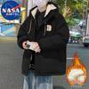 NASA MARVEL Men's Corduroy Sherpa-Lined Hooded Jacket