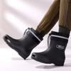 Rain boots men's trend low tube men's rain shoes travel car wash men's rubber shoes non-slip and light night reflective strip men's water shoes