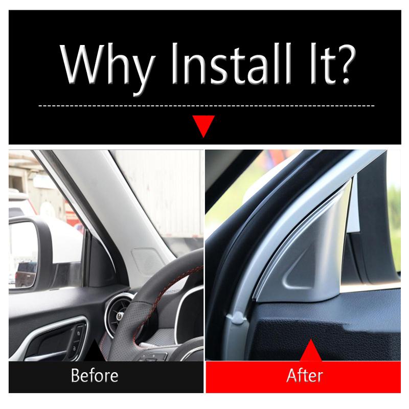 For MG ZS 2018 -  Car Accessories A-pillar Inner Window Triangle Tweeter Audio Speaker Frame Decoration Cover Trim Interior