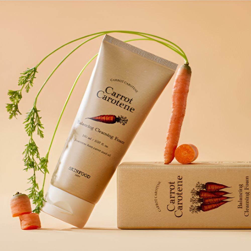 Skinfood Carrot Carotene Balancing Cleansing Foam Gentle Hydrating Face Wash Korean Cleanser 150ml