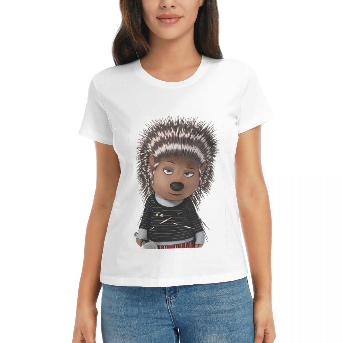 

Women TShirt Ash Sing Movie Character Summer Short Sleeve Tees ONeck Cotton T Shirts Clothes Tops Streetwear S