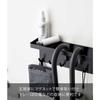 Yamazaki Tower Magnetic Umbrella Stand with Tray, Black, Approx. W28xD7xH9.5cm, 5686