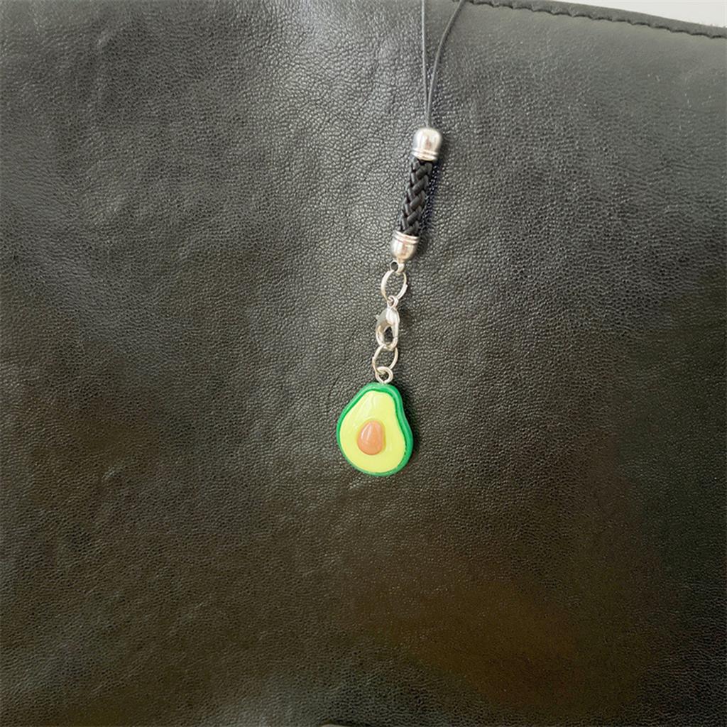 Fashion Phone Charm Avocado Bag Pendant Elegant Fruit Keychain Backpack Keyring Accessory for Personalized Decoration