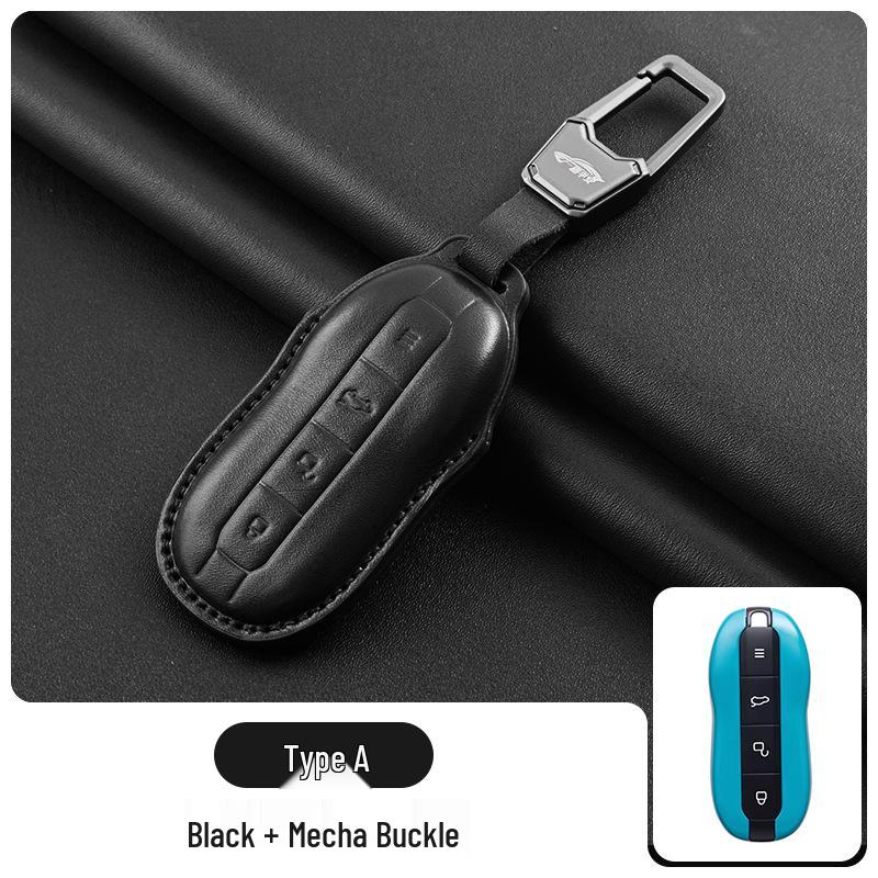Luxury Full-Coverage Genuine Leather Protective Case for Xiaomi SU7 Key Fob & Car Key Holder