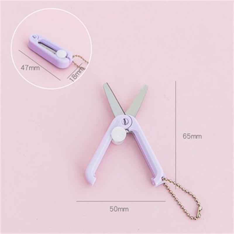 

Mini Portable Portable Small Scissors Creative Paper-cutting Notebook Tool That Can Be Extended and Folded фіолетовий