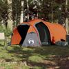 VidaXL Tunnel Camping Tent 3 Persons, Shade Tent with Carry Bag, Camping Awning, Garden Shelter, Orange 94392