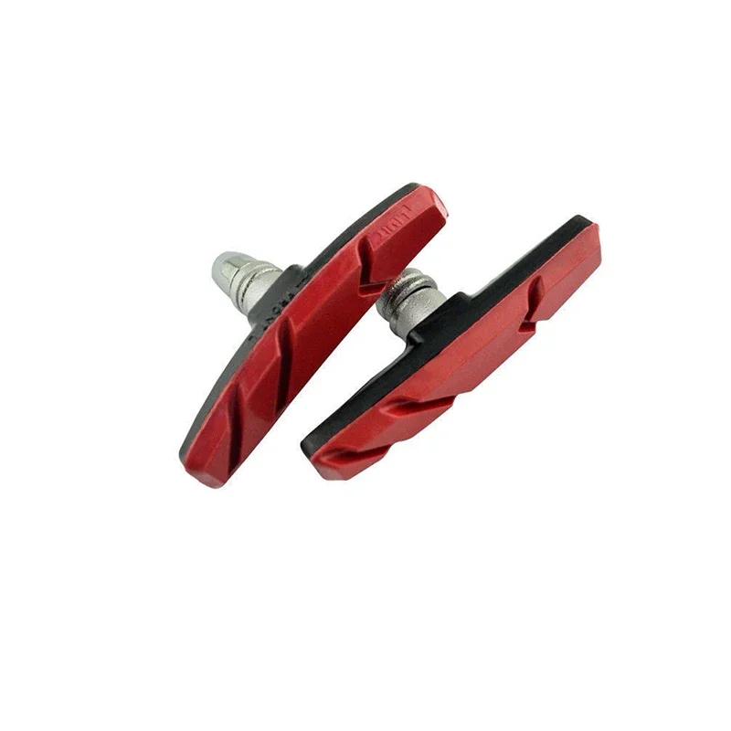 1 2 4 Pairs MTB Road Bike Silent Brake Pads Cycling V Brake Holder Shoes Rubber Blocks Durable Bicycle Brake Pads Accessories