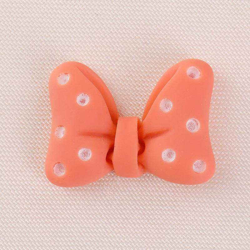 Small Sweet Polka Dot Bowknot Resin Ornaments: Hair Clip & Phone Case Decor.