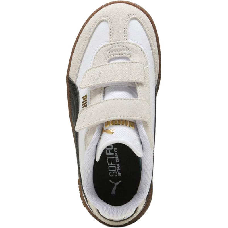 Puma Club II Era Low Top Kids' Skateboarding Shoes White Black Gold Kids' 402307-02