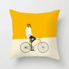 Yellow Geometric Decorative Pattern Pillowcase Office Living Room Home Pillowcase Car Ornaments