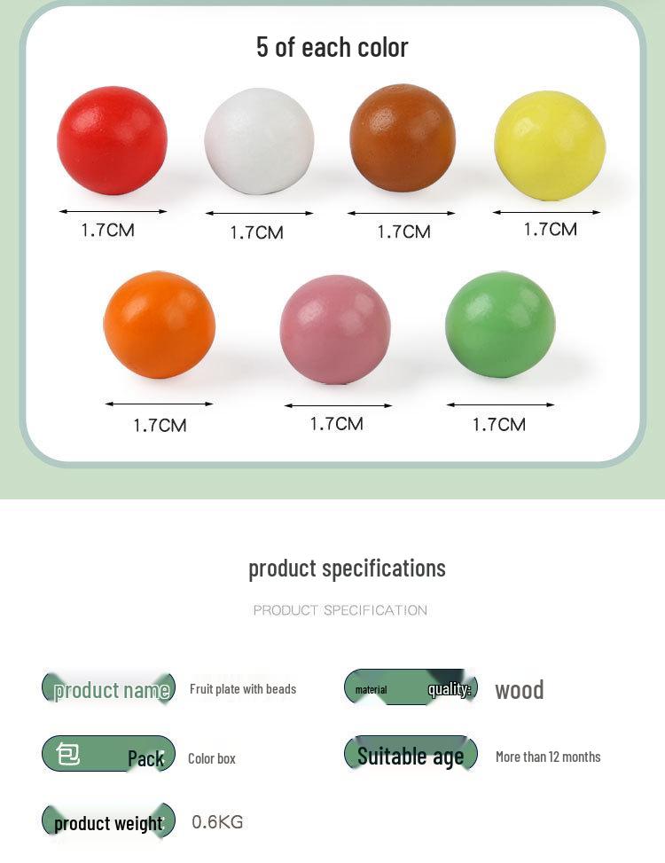 Kids' Fruit Sorting & Counting Toy - Early Learning & Concentration Builder