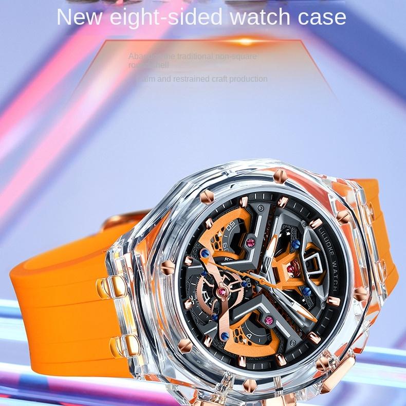 SVJ Men's Watch High-grade Three-dimensional Hollow Carving Sense Luminous Watch Waterproof Quartz Men's Watch