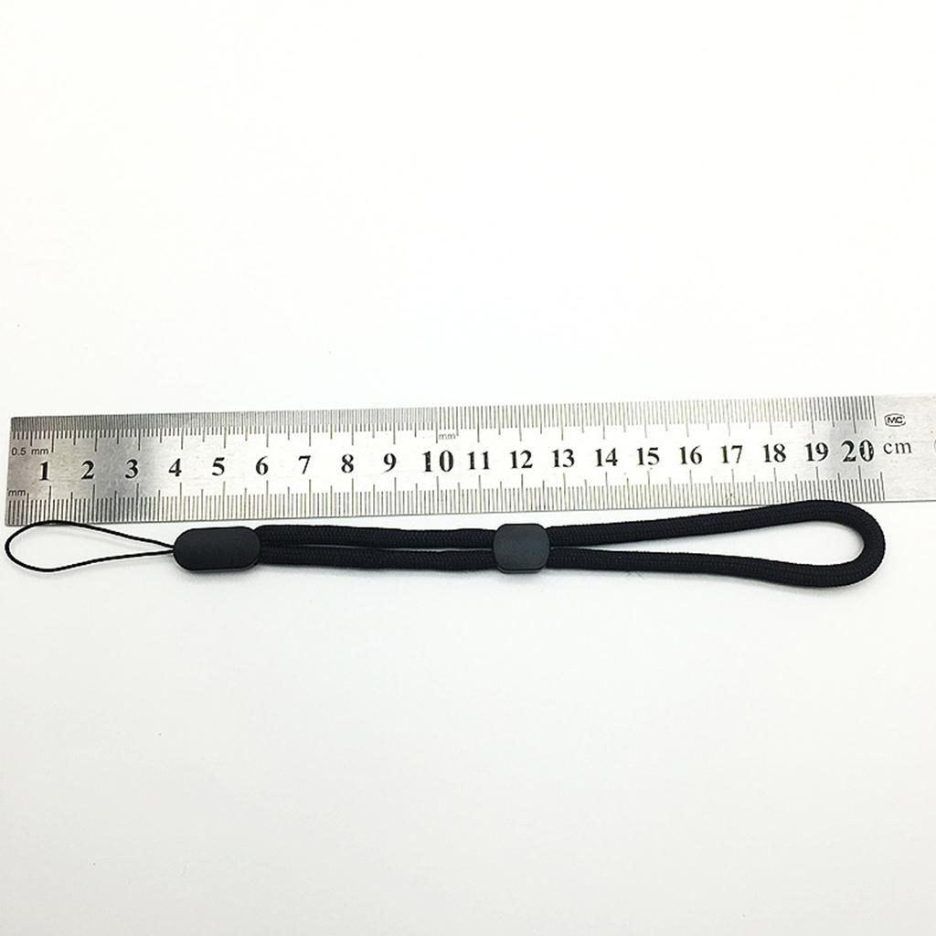 Nylon Short Cell Phone Lanyard Solid Color Webbing Wrist Lanyard Thickened Sleeve Adjustable Round