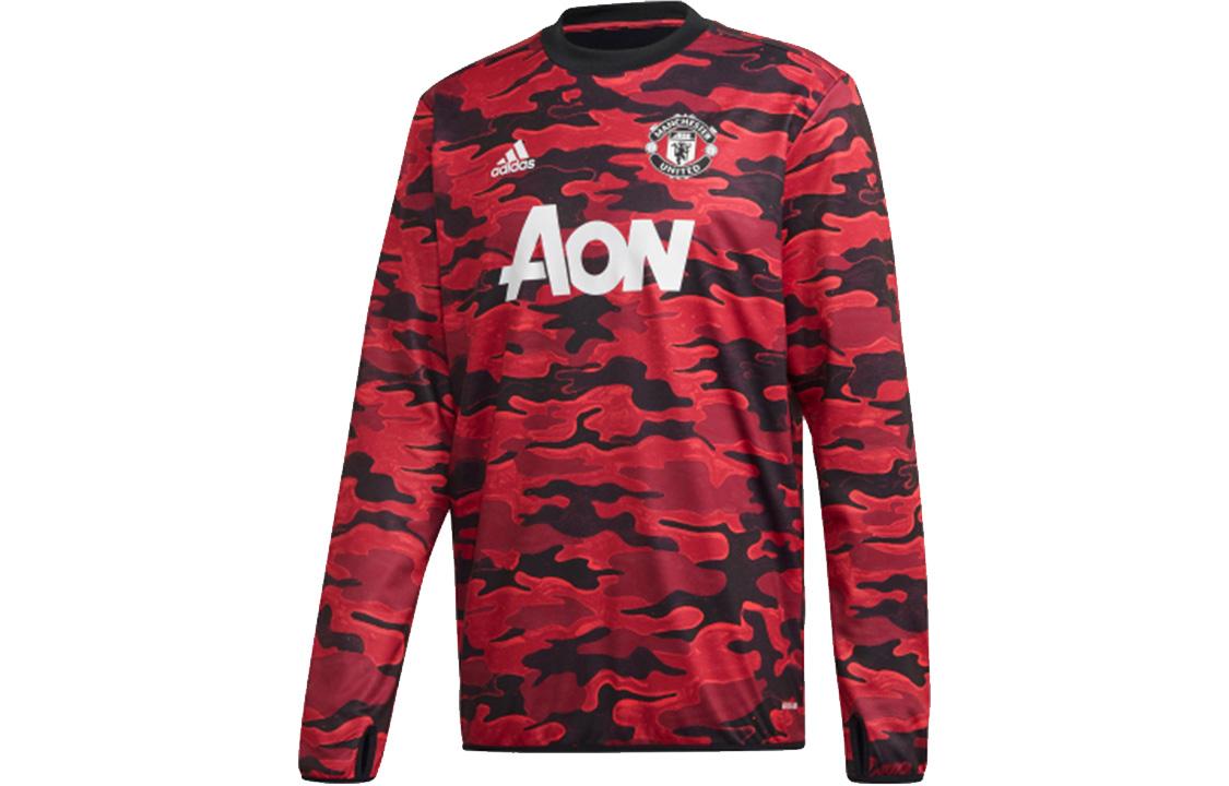 Adidas Manchester United Sweatshirts Men s Red Crew Neck Moderate Regular FR6031 XL