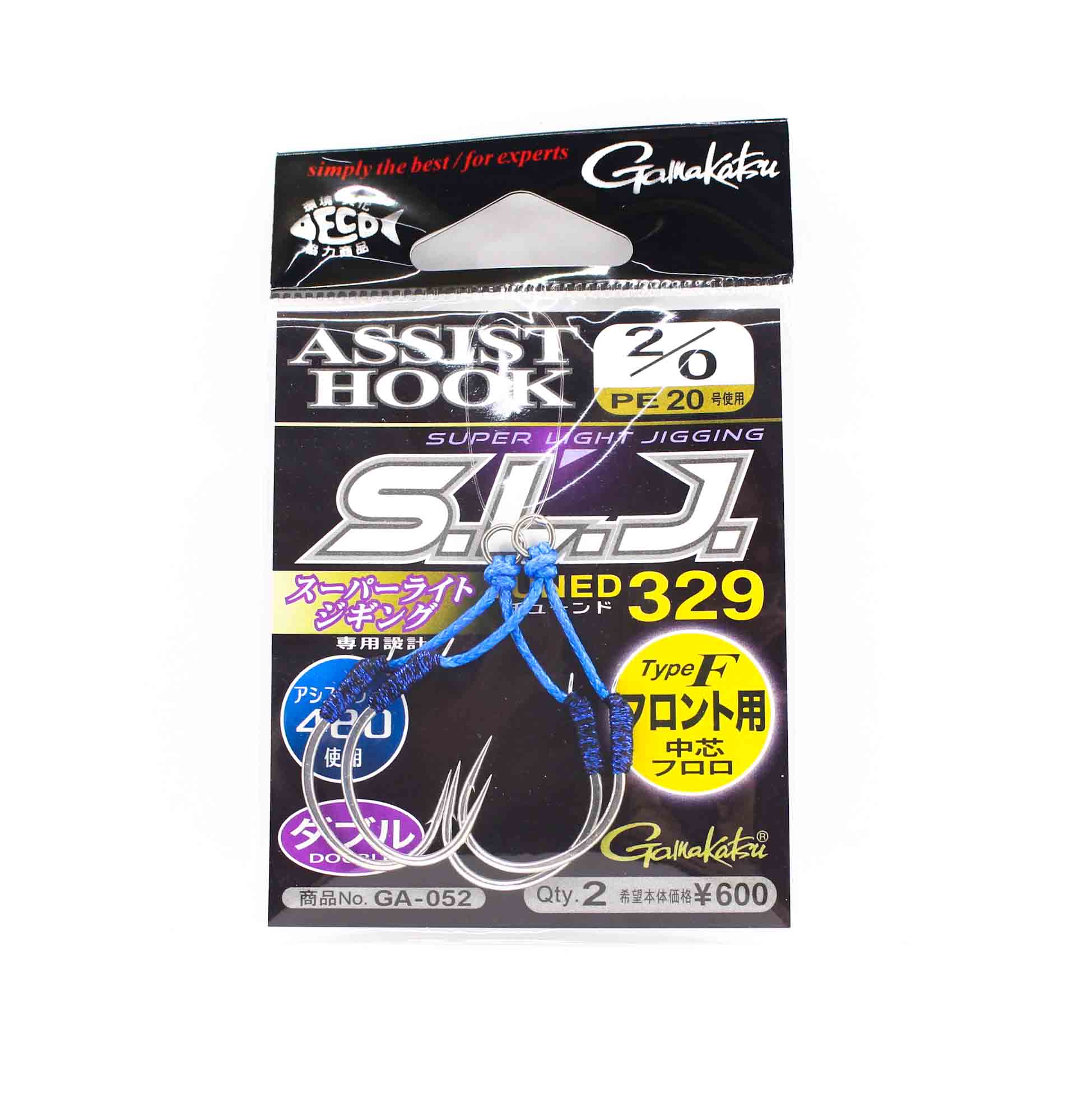 

Gamakatsu 42764 GA-052 Assist SLJ Super Light Jigging Front Size 2/0 (7631)