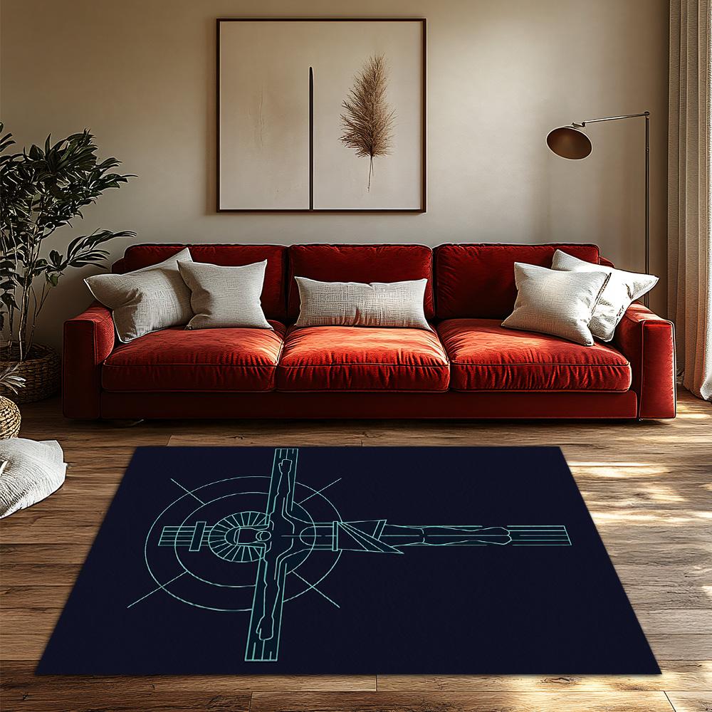 Modern Abstract Area Rug Living Room Carpet Geometric Design Non-Slip Floor Mat Home Decor Indoor Outdoor Welcome Mat Entrance R
