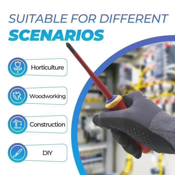 Gants de Travail - Mustbau - N1706 - Écran Tactile - Résistant à l'Abrasion - Ventilé