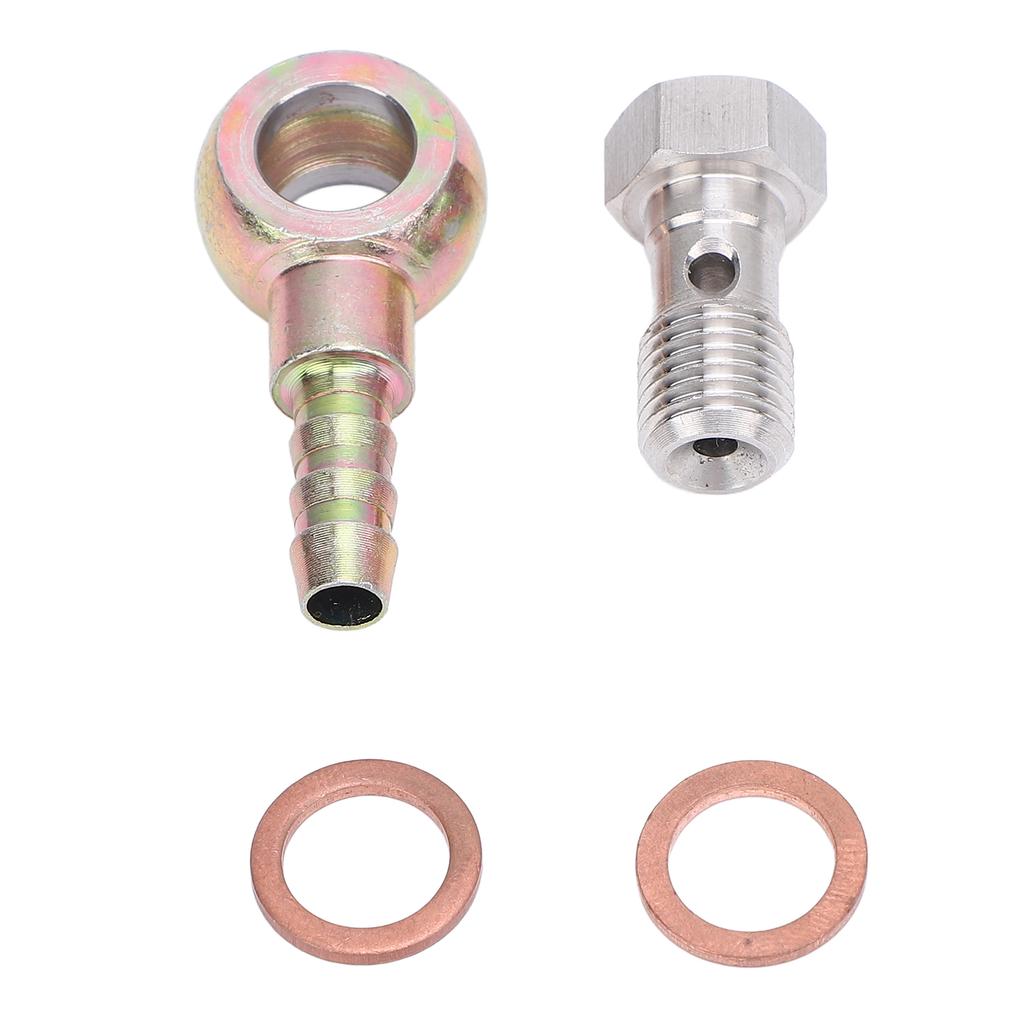 7 16inx20 UNF Banjo Adapter Stainless Steel Brake Reservoir Banjo Bolt Kit with 8mm Barb for Transport Systems