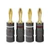 4Pcs Professional 4mm Banana Plug Gold Plated Insert Connector Banana Pin Model Binding Post Connector with Screw Lock