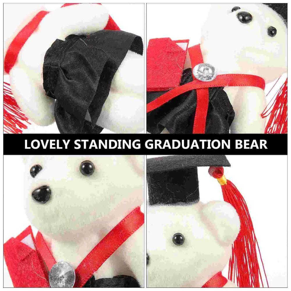 10 pcs/set Graduation Ceremony Mini Bear Flower Bouquet Doctor Cap Bear Toy  Birthday Gift