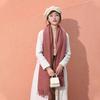 Women S Solid Color Thick Warm Faux Cashmere Scarf For Autumn Winter