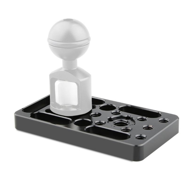 Universal Cheese Plate with 1/4in-20 & 3/8in-16 Thread Cinema Camera Mounting Baseplate for DSLR Cage Rig Railblocks