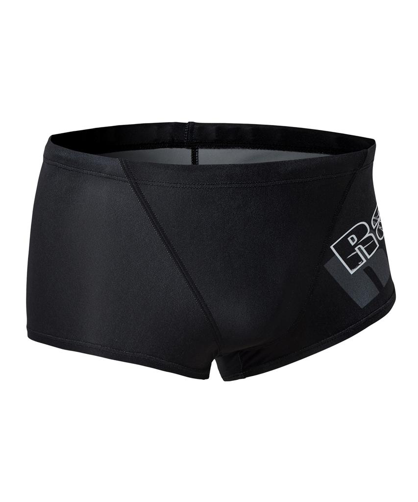 Laelliseupocheu [Osmr680 Blk] Big Logo Sturdy Short Square Regular Men'S Swimsuit Black