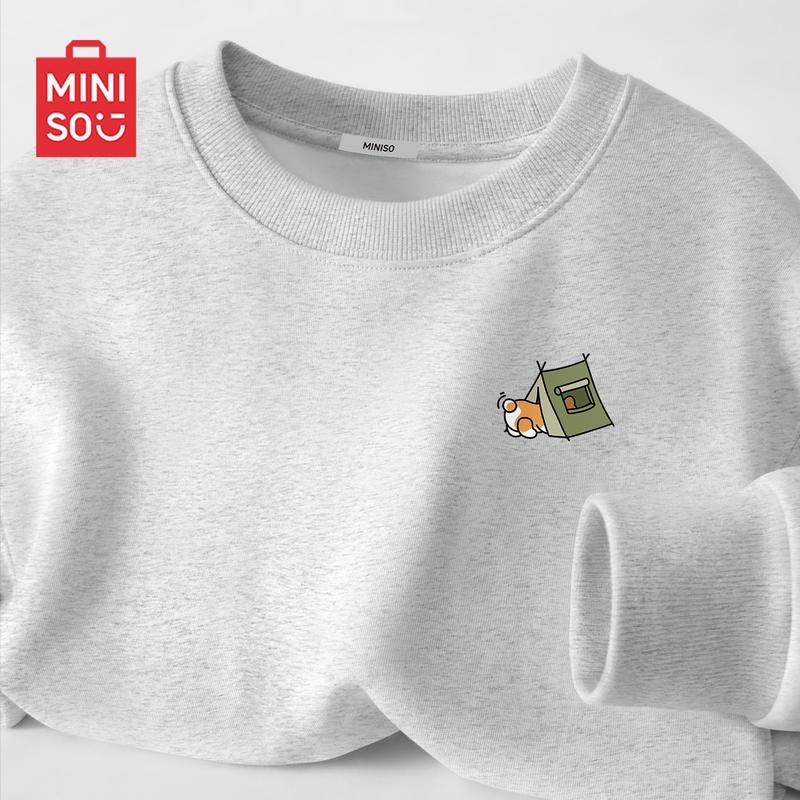 MINISO Men's 2026 Spring/Autumn Casual Pullover Sweatshirt