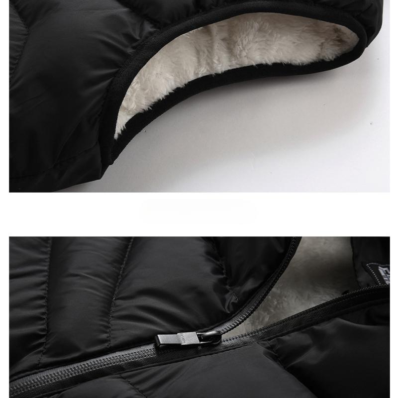 Stor storlek herr vinter vadderad och förtjockad väst herr höst och vinter varm utomhus lammullsväst jacka ståkrage ärmlös väst