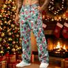 Men's Loose Fit Sweatpants with Pockets Casual Athletic Printed Pants Christmas Graphic