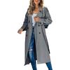 Damen Mode Einfach Zweireihig Trenchcoat Vintage Reverskragen Lange Ärmel Weiblich Schick Dame Outfits