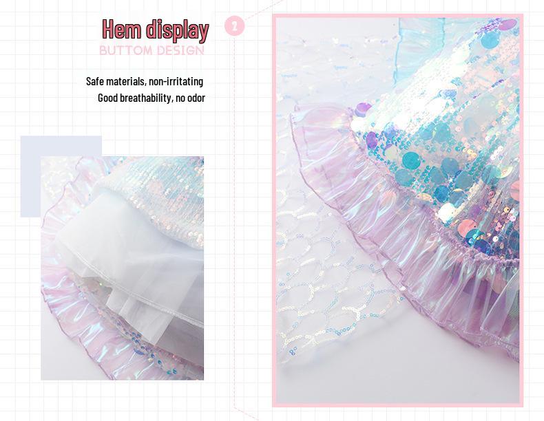 Little Mermaid Lolita Princess Dress - Summer Birthday Gown for Girls