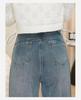 High-Waisted Maternity Wide-Leg Jeans - Drawstring, Floor-Length, Slimming, 2026 Spring/Summer Collection