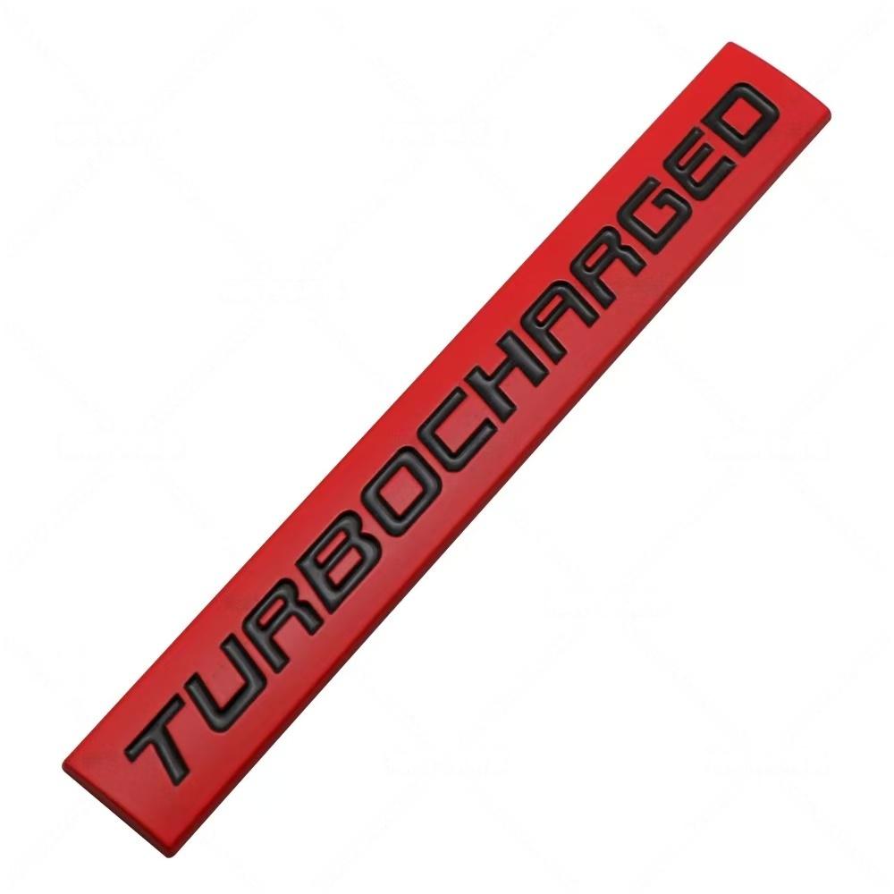 Car Styling Turbocharged 3D Metal Alloy Adhesive Emblem Rear Trunk Badge Fender Sticker Car Body Logo Decal Auto Accessory