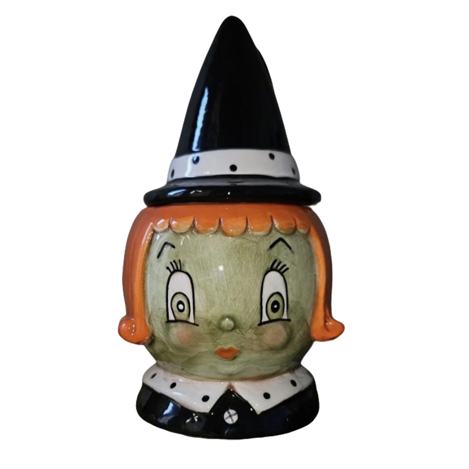 

Retro Halloween, Ceramic Retro Halloween Witch And Candy Jar Set, Adds A Retro Halloween Atmosphere, Halloween Decoration One Size чёрный