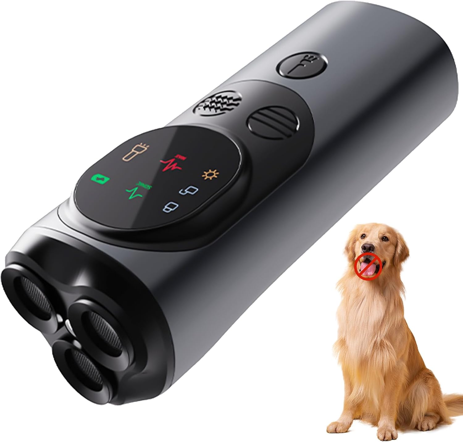 

Ultrasonic Dog Trainer with 3 Transmitters and SOS Flashlight 50-foot Range
