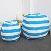 New Striped Children's Storage Bag Quilt Storage Large Capacity Animal Chair Canvas Zipper Bean Bag Sofa