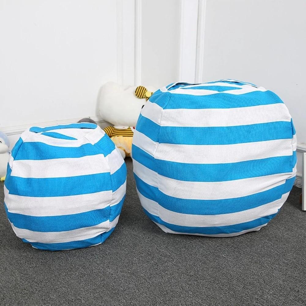 Striped Children's Plush Toy Storage Bag Large Capacity Stuffed Animal Chair New Travel Bag