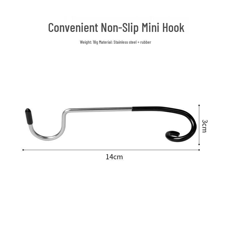 Dual-Sided Non-Slip S-Shaped Outdoor Camping Light and Clothes Hook