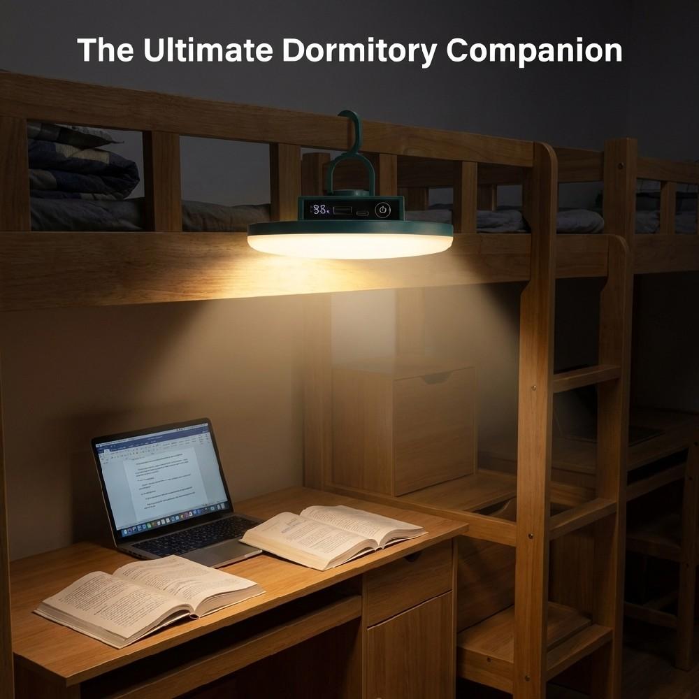 UFO Camping Light Fill Light Digital Display Magnetic Hook USB C-type LED Light 8H Outdoor Emergency Long-lasting Lighting