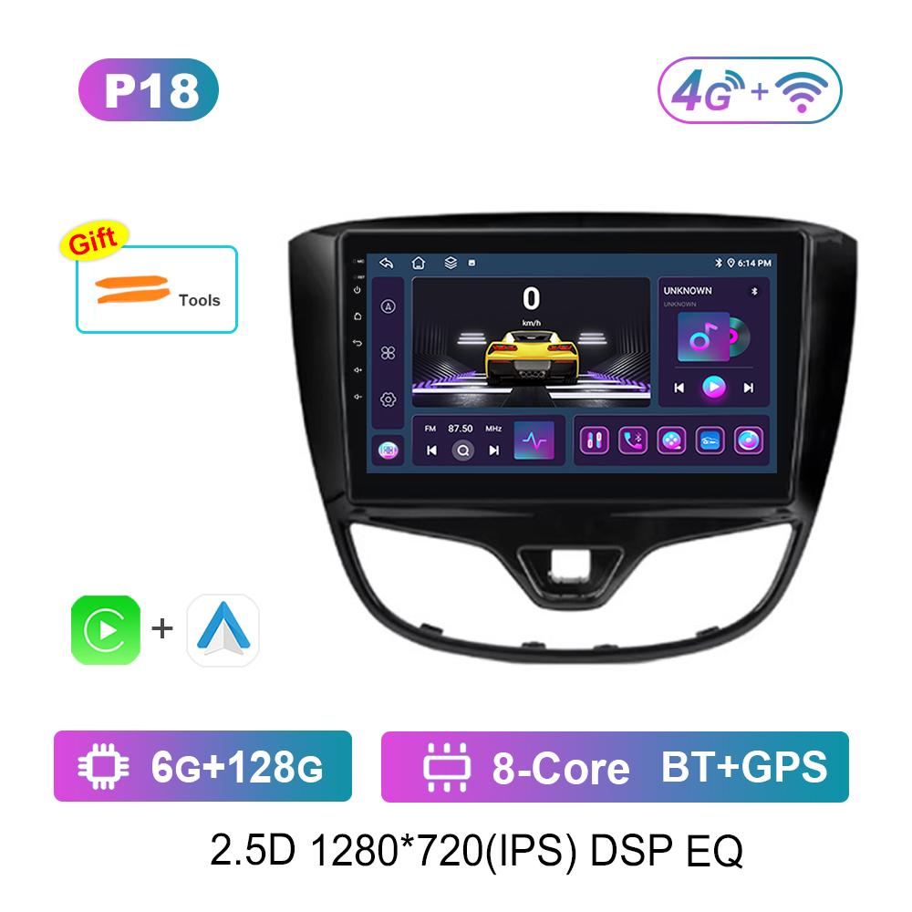 Video Multimedia Player 9 inch for Opel Karl 2017 - 2020 Android Car GPS Navi WiFi BT 4G WiFi Touch Screen Head Unit Cooling Fan