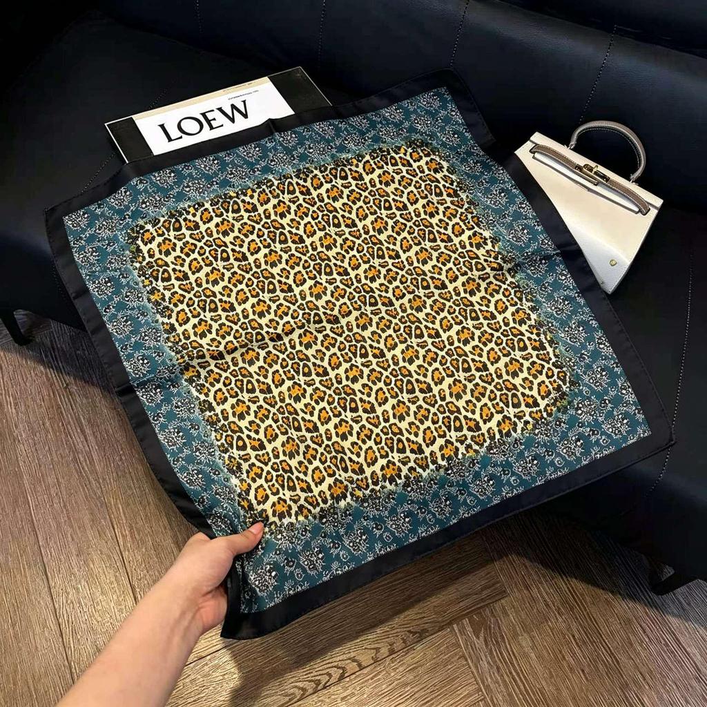Elegant Silk-Style Square Scarf: Fashionable, Professional Decorative Shawl for Women