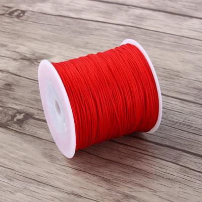 100M x 0.8mm Cord/ón de Nudo Chino Cadena de Hilo de Macrame Shamballa Hilo Negro Cord/ón de sat/én de Nylon