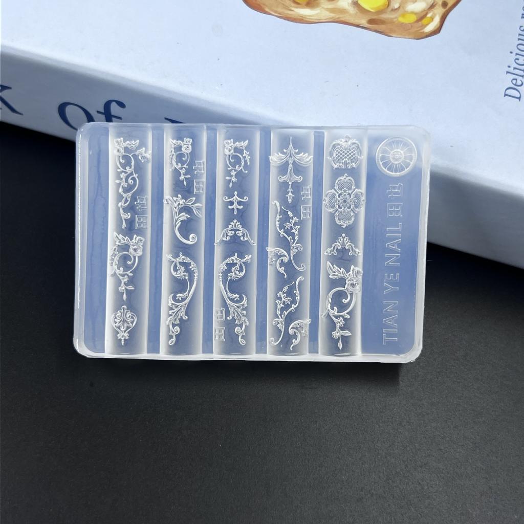 3D Baroque Angel Silicone Nail Stamping Mold Non-stick Reusable DIY Nail Art Charm Template for Nail Art Enthusiasts